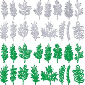 Die Cuts for Card Making 16Pcs Leaf Metal Die Cuts,16 Types Plant Flower Cutting Dies Cut Stencils for DIY Crafts Card Making Scrapbook Photo Album Stamp Decor