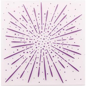 arriettycraft Fireworks Background Plastic Embossing Folder for Card Making Journaling Scrapbooking and Other Paper Crafts