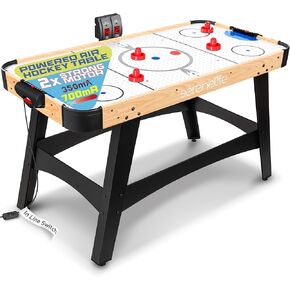 SereneLife 58" Air Hockey Game Table with 2X Stronger Motor, Digital LED Scoreboard, Puck Dispenser & Complete Accessories