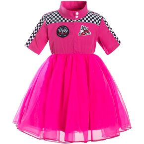 Race Car Outfit Car Birthday Outfit Racer Girl Dress Baby Girl Outfit Red Racer Halloween Kids Costume