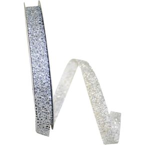 Reliant Ribbon Glitter Web Mesh Ribbon, 5/8 Inch X 25 Yards, Pink