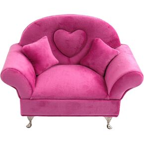 CONCISE Miniature Dollhouse Accessories Dollhouse Furniture 1/6 Scale Sofa Pink Jewelry Box Women Velvet Storage Jewelry Box