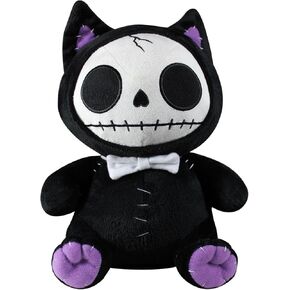 SUMMIT COLLECTION Furrybones Black Cat Mao Mao Wearing White Bow Tie Plush Doll