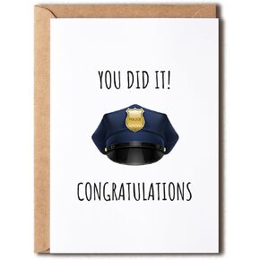 Police Congratulation Card - You Did It - Policeman Promotion - Police Graduation Card - Gift For Him Her