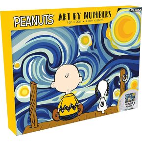 AQUARIUS - Peanuts Starry Night Art by Numbers