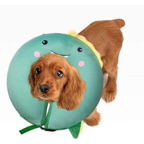 Dog Cone Inflatable Widen Dog Neck Donut Collar, Soft Cone Alternative After Surgery for Large Medium Small Dogs to Stop Licking, Shark, X-Large