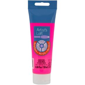 Artist's Loft Acrylic Paint, 4 oz (Neon Pink)