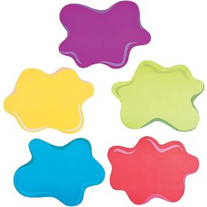Fun Express Little Artist Party Placemats - Shaped Like Paint Splats, Party Supplies - VBS Vacation Bible School Supplies/Decor - Set of 12