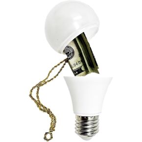 Lightbulb Diversion Safe Stash with Hidden Secret Compartment for Cash, Jewelry & Small Items,Realistic Light Bulb for Secure Storage One Piece