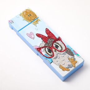 Owl DIY Artificial Diamond Art Stationery Box for Office and Home Use