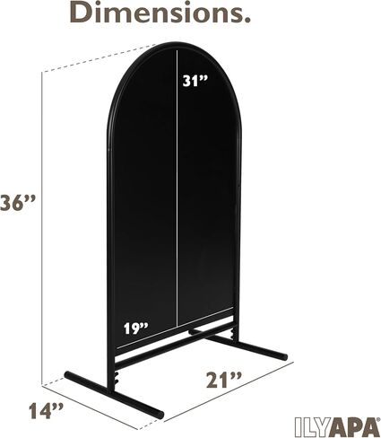 Ilyapa Metal Double Sided Swinging Chalkboard Sign - 21x35 inch Magnetic Sidewalk Sign - A Frame Chalkboard Alternative Menu Board for Restaurant, Modern Vintage Freestanding Sandwich Boards in Saudi Arabia
