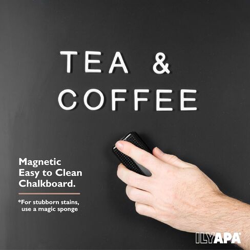 Ilyapa Metal Double Sided Swinging Chalkboard Sign - 21x35 inch Magnetic Sidewalk Sign - A Frame Chalkboard Alternative Menu Board for Restaurant, Modern Vintage Freestanding Sandwich Boards in Saudi Arabia