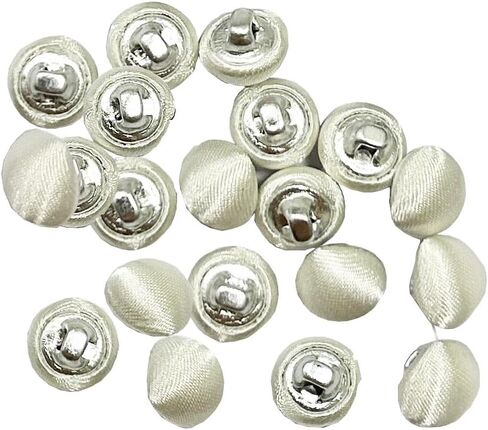 20Pcs 10mm Round Mini Satin Fabric Covered Sewing Buttons for Vintage Suits Wedding Bridal Dress (OneSize, Burgundy) in Kuwait