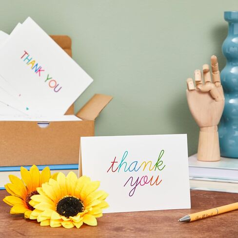 Juvale 48 Pack 4x6-inch Bulk Thank You Cards with Envelopes - Appreciation Gift Note for Teachers and Kids (6 Assorted Designs) in Saudi Arabia