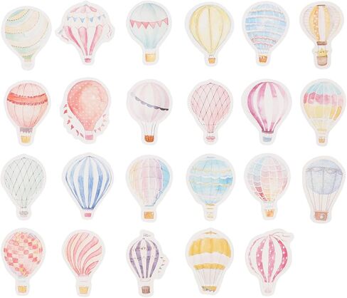 5 صناديق قصاصات القصاصات ملصقات تعيين ملصقات بالون الهواء الساخن ملصقات الكرتون شارات مزخرفة للماء للاصطدامات DIY Crafts Album in Kuwait