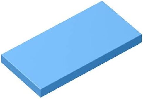 Classic Building Bricks Tile 2x4 with Groove 100 Piece, Compatible with Lego Parts and Pieces 87079, Creative Play Set - 100% Compatible with All Major Brick Brands(Colour: Light Grey) in Kuwait