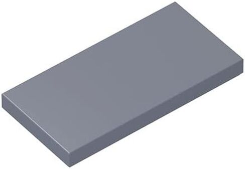 Classic Building Bricks Tile 2x4 with Groove 100 Piece, Compatible with Lego Parts and Pieces 87079, Creative Play Set - 100% Compatible with All Major Brick Brands(Colour: Light Grey) in Kuwait