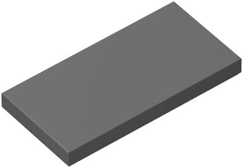 Classic Building Bricks Tile 2x4 with Groove 100 Piece, Compatible with Lego Parts and Pieces 87079, Creative Play Set - 100% Compatible with All Major Brick Brands(Colour: Light Grey) in Kuwait