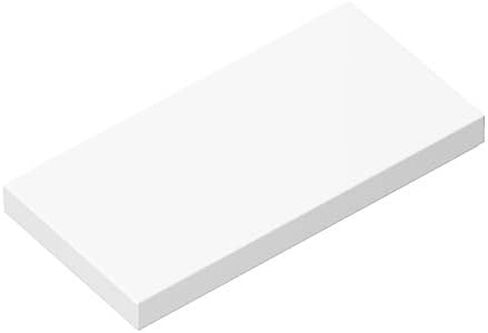 Classic Building Bricks Tile 2x4 with Groove 100 Piece, Compatible with Lego Parts and Pieces 87079, Creative Play Set - 100% Compatible with All Major Brick Brands(Colour: Light Grey) in Kuwait