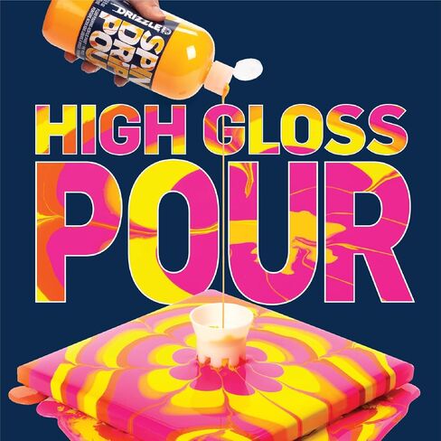 FolkArt, Cloud 9 17.6 fl oz High Gloss Finish, 50381 Drizzle Premium Pre-Mixed Acrylic Fluid Pouring Paint in Assorted Colors, Perfect for Indoor and Outdoor Arts and Crafts Projects in Kuwait