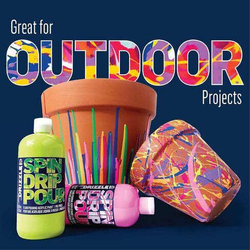 FolkArt, Cloud 9 17.6 fl oz High Gloss Finish, 50381 Drizzle Premium Pre-Mixed Acrylic Fluid Pouring Paint in Assorted Colors, Perfect for Indoor and Outdoor Arts and Crafts Projects in Kuwait