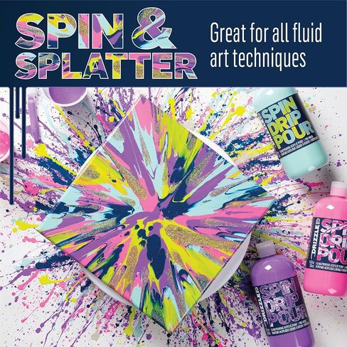 FolkArt, Cloud 9 17.6 fl oz High Gloss Finish, 50381 Drizzle Premium Pre-Mixed Acrylic Fluid Pouring Paint in Assorted Colors, Perfect for Indoor and Outdoor Arts and Crafts Projects in Kuwait