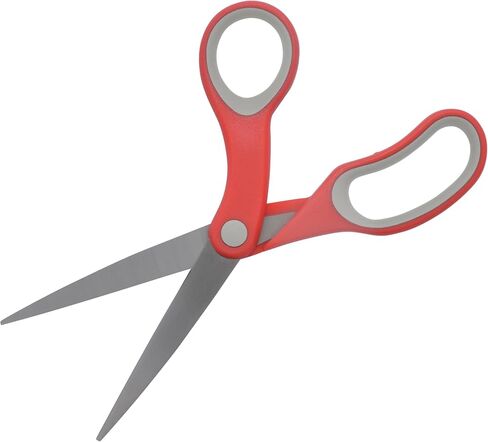 Westcott 55875 Craft Scissors Set, Scissors For Office, Home and Classroom, 8-Inch / 5-Inch / 3-Inch, Red/Gray, 3 Pack in Kuwait