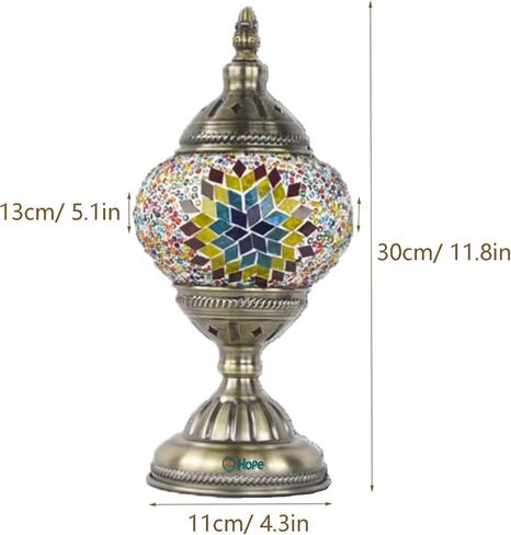 طقم مصباح الفسيفساء التركي ، فسيفساء ملون من الزجاج الملون حبة المغربية الجنينية مصباح DIY Material Kit مع لمبة LED مدمجة للبناء الجماعي الحقل الدافئ للطفل الزوجي in Kuwait