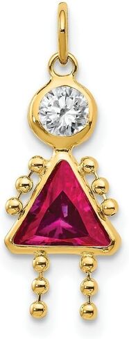 Roy Rose Jewelry 10K أو 14K Gold Gold Goldstone Kids Boy Boy Charm arndant for Necklace - All and in Kuwait