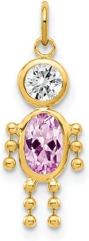 Roy Rose Jewelry 10K أو 14K Gold Gold Goldstone Kids Boy Boy Charm arndant for Necklace - All and in Kuwait