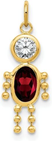 Roy Rose Jewelry 10K أو 14K Gold Gold Goldstone Kids Boy Boy Charm arndant for Necklace - All and in Kuwait
