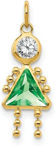 Roy Rose Jewelry 10K أو 14K Gold Gold Goldstone Kids Boy Boy Charm arndant for Necklace - All and in Kuwait