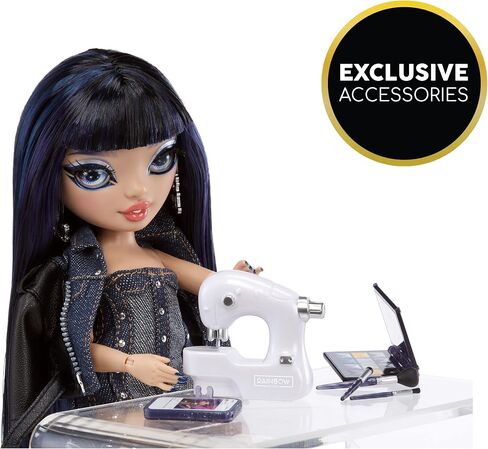 Rainbow High Kim- Denim Blue Fashion Doll. Fashionable Outfit & 10+ Colorful Play Accessories. Great Gift for Kids 4-12 Years Old and Collectors. in Saudi Arabia