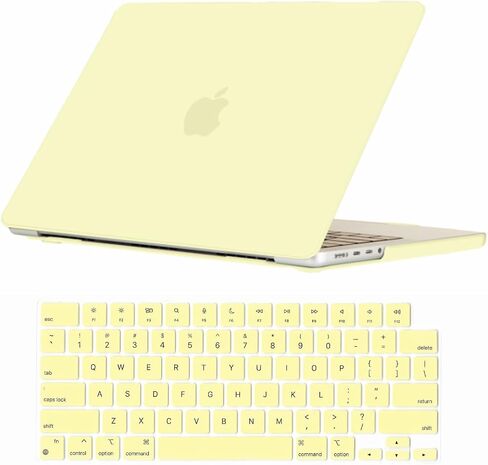 Se7enline Compatible with 2021-2024 MacBook Pro 14 inch Case Hard Shell Laptop Cover for 14-inch MacBook Pro Model A2442 A2779 A2918 A2992 A3112 A3401 M4 M3 M2 M1&Keyboard Skin,Mellow Yellow in Saudi Arabia