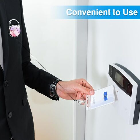 Soleebee Badge Cenlable Retractable ، حامل شارة Carabiner الممرضة ، مقطع شارة اسم المعرف ، مقطع بكرة الشارة مع مقطع حزام و 24 '' سلك نايلون متين (قطة أسود مع زهرة A) in Kuwait