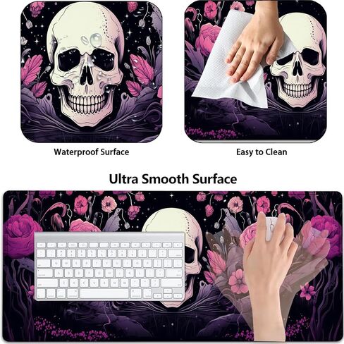 Large Gaming Mouse Pad+ Keyboard Wrist Rest Set, Ergonomics Memory Foam Mouse Mat Wrist Rest Support, Waterproof Extended Mousepad 31.5x11.8in, African American Women Black Girl Desk Pad in Kuwait
