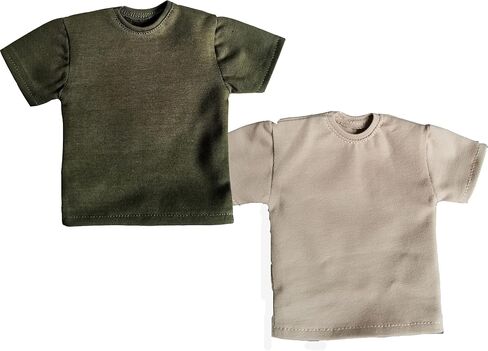 1/6 المقياس المخصص 2x T-Shirt ملابس ل 12 "الذكور شخصية شخصية ملابس دمية (أسود+أبيض) in Kuwait