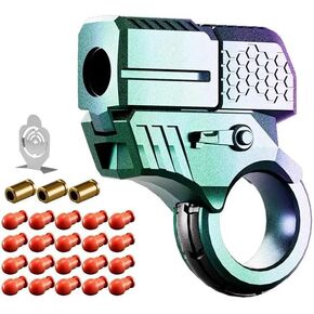 Adult Fidget Toys for Stress Relief EDC Alloy Finger Toy Pistol Decompression Launcher Model Ring for Anxiety Gift(Style-A)
