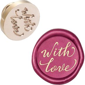CRASPIRE Wax Seal Stamp Head Replacement with Love Removable Sealing Brass Stamp Head Olny for Creative Gift Envelopes Invitations Cards Decoration
