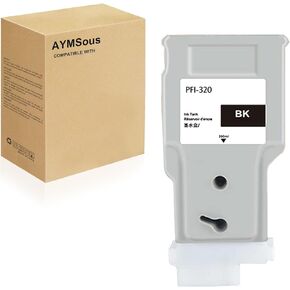 Compatible Ink Cartridge Replacement for Canon PFI-320 PFI320 for Canon imagePROGRAF IPF TM-200 IPF TM-205 IPF TM-300 IPF TM-305(5-Pack MBK/B/C/M/Y)