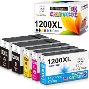 MS DEER Compatible Maxify 1200 Ink Cartridges Replacement for Canon 1200XL PGI-1200 XL PGI1200XL Pigment BK to use with Maxify MB2720 MB2320 MB2020 MB2120 MB2350 MB2050 Printer (2 Black) 2-Pack