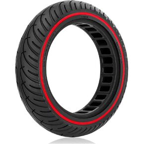 8 1/2 Scooter Solid Tires, 8.5 Solid Tire for Electric Scooter, 8.5 Inch Electric Scooter Replacement Wheels Honeycomb, 50/75-6.1 Non-pneumatic (Red_1PC_01)