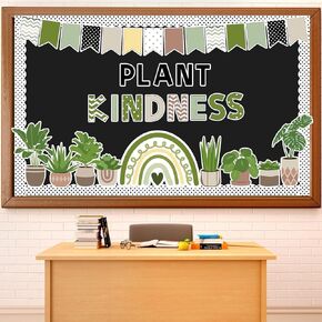 98 Pcs Spring Flowers Bulletin Board Decorations Plant Kindness Bulletin Board Set Spring Floral Classroom Decor Spring Rainbow Flowers Bee Cutouts for Primary School Home Wall Decorations
