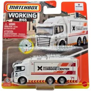 Matchbox Working Rigs Scania Tactical Command Center, Series 13/16, White, Diecast Vehicle