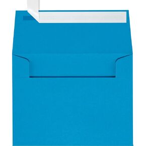 LUXPaper A2 Invitation Envelopes | Peel & Press | 4 3/8" x 5 3/4" | Pool Blue | 80lb. Text | 250 Qty