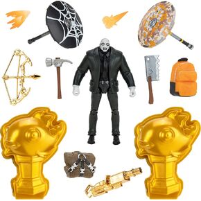 FORTNITE Brutus (Shadow) Solo Mode Core Figure and 2 Mythic Goldfish Collectibles - 4 Inch Collectible Action Figure, Plus Accessories