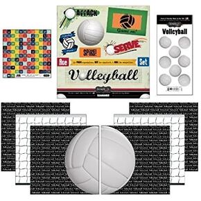 Scrapbook Customs Go Big Volleyball Themed Paper and Stickers Scrapbook Kit , 12 inch by 12 inch