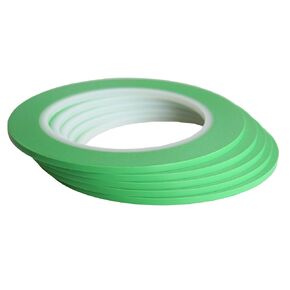 5 Rolls High-Temp Vinyl Fine Line Fineline Masking Tape Automotive Paint for Curves Green 1/8 in x 36Y