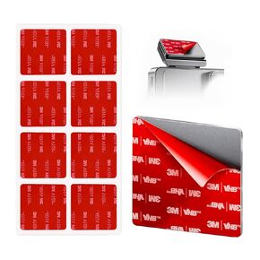 3M Square Double Sided Adhesive Pad,1.96 in(L) X 1.96 in(W), 40 PCS Multi-Purpose Power Adhesive Pad, 3M Double Sided Adhesive Tape Storage Case for Suction Cup Car Mounts, Home, Office