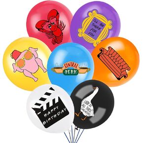 28Pcs Balloons for Friends Birthday Party Supplies, Includes 7 Styles Printed Ideal for TV Show Party Decorations Favors